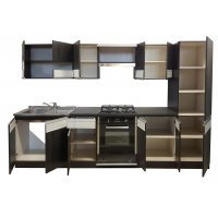 Bucatarie SARA 4A1 decor 8509 Sosna Norweska Czarna /8508 Sosna Norweska